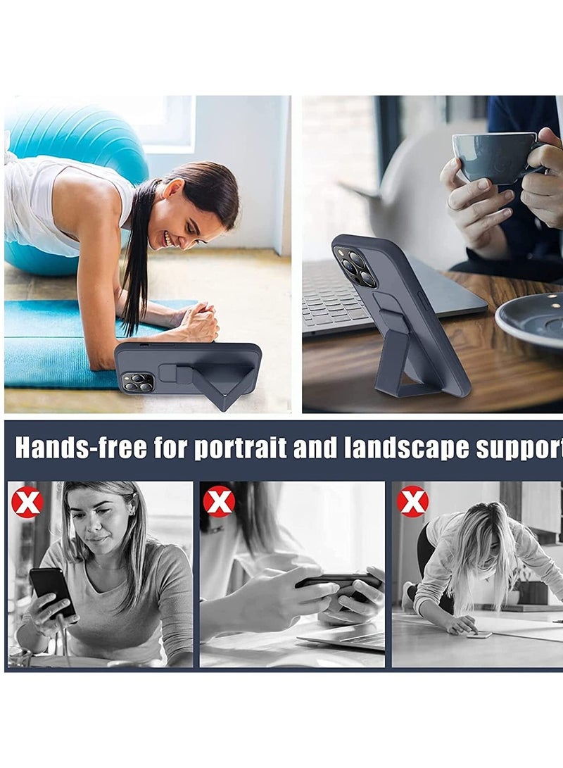 Case for iPhone 14 Pro Max, Back Stand Case with Magnet Holder Hand Grip Magnetic Car Mount Anti Scratch Shockproof Cover Case for iPhone 14 Pro Max (iPhone 14 Pro Max, Navy Blue) - Image 2