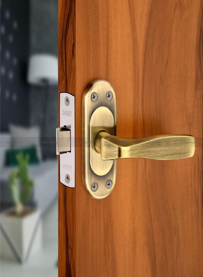 DUKElocks Duke Lock Baby Mortice Set 1004 BA for Main Door, Kitchen, Bedroom, Office, Hotel Brass Lock Body with Brass Antique Color Premium Design 100 MM (5 INCH) - Image 3