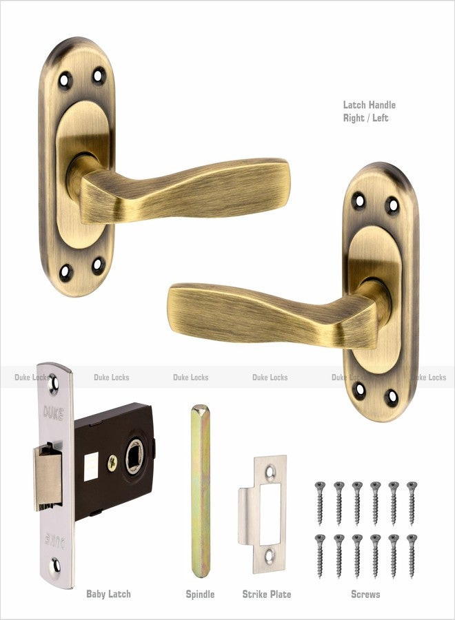 DUKElocks Duke Lock Baby Mortice Set 1004 BA for Main Door, Kitchen, Bedroom, Office, Hotel Brass Lock Body with Brass Antique Color Premium Design 100 MM (5 INCH) - Image 4