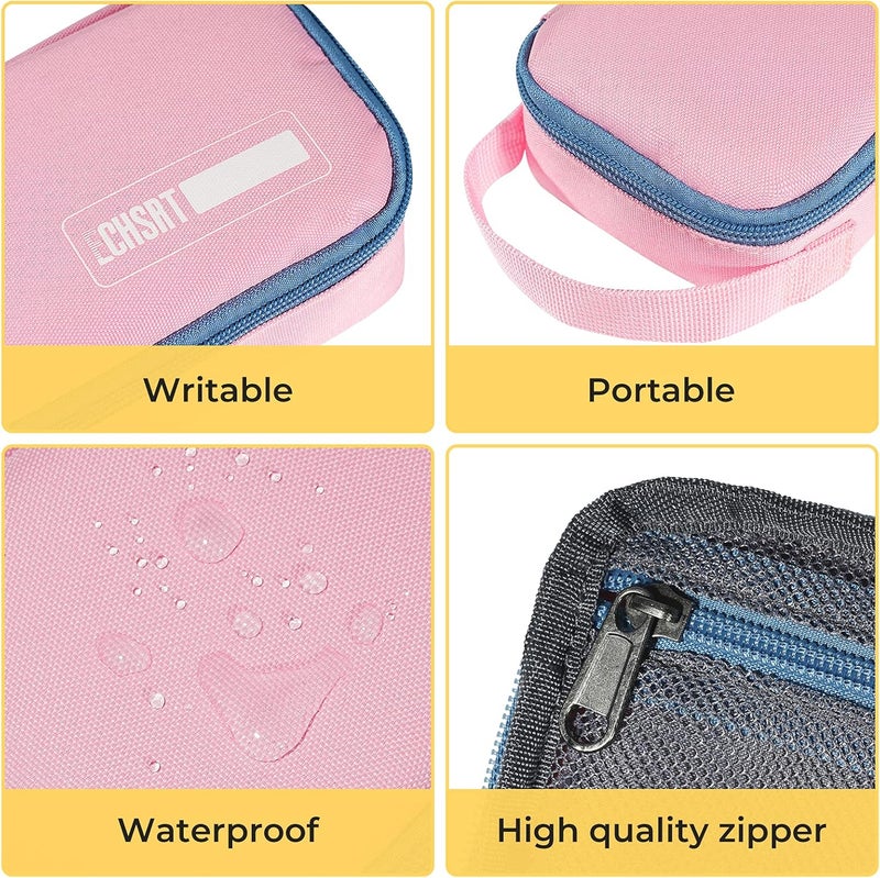 ECHSRT Large Pencil Case, Aesthetic Pen Pouch with Big Capacity, Minimalist Portable Stationery Bag with Handle for Office Organizer Aesthetic Pencil Cases - Image 5