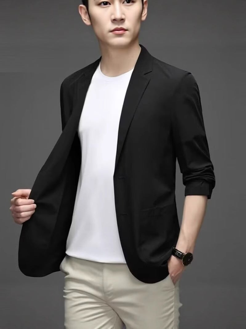 Blazer Men'S 2025 Trendy Single-Piece Youth Casual Elegant Slim Sun Protection Clothing Thin And Handsome - Image 4