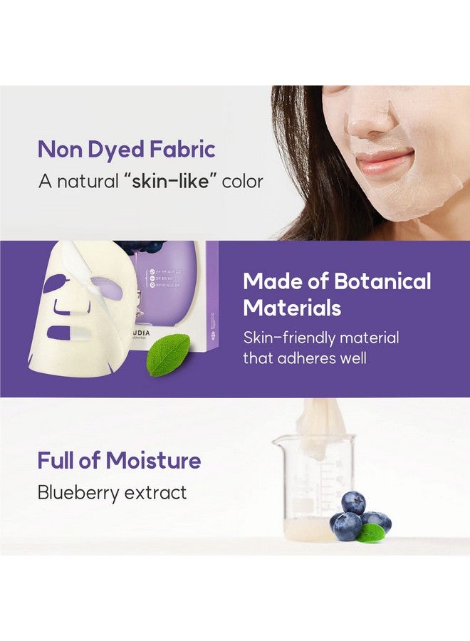 فروديا قناع ترطيب التوت الأزرق من فروديا ويلكوس | قناع مرطب للوجه بخلاصة التوت الأزرق، بانثينول نباتي، WS BS Care EX | قناع كوري للعناية بالبشرة للرجال والنساء | أقنعة للوجه (عبوة من ١٠ أقنعة) - Image 4