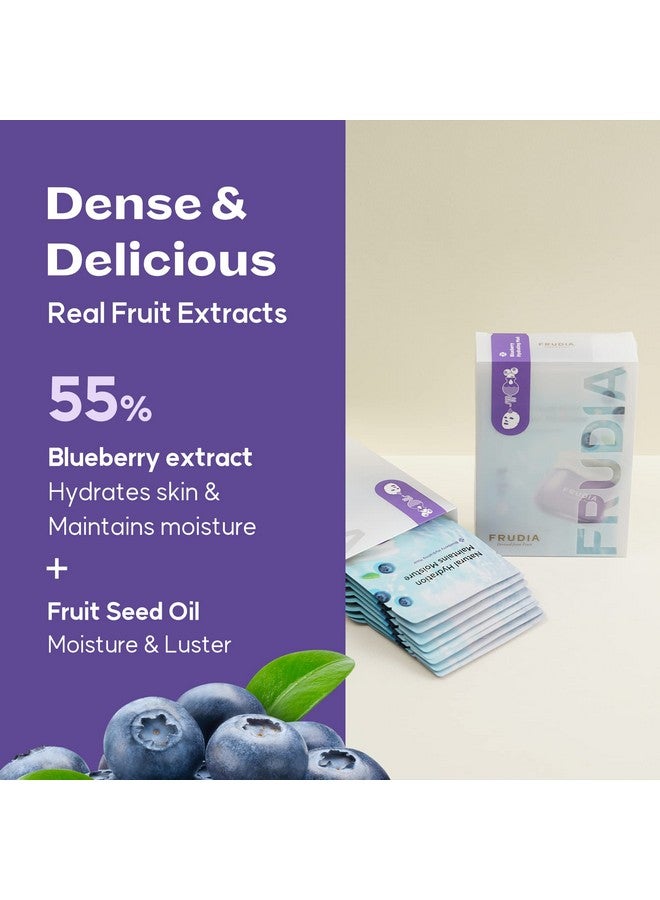 فروديا قناع ترطيب التوت الأزرق من فروديا ويلكوس | قناع مرطب للوجه بخلاصة التوت الأزرق، بانثينول نباتي، WS BS Care EX | قناع كوري للعناية بالبشرة للرجال والنساء | أقنعة للوجه (عبوة من ١٠ أقنعة) - Image 3