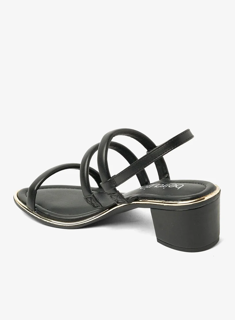 Beira Rio Black Sandals for Women with Back Strap – Stylish & Supportive sling Back Ladies Sandals for Women | Best Price UAE