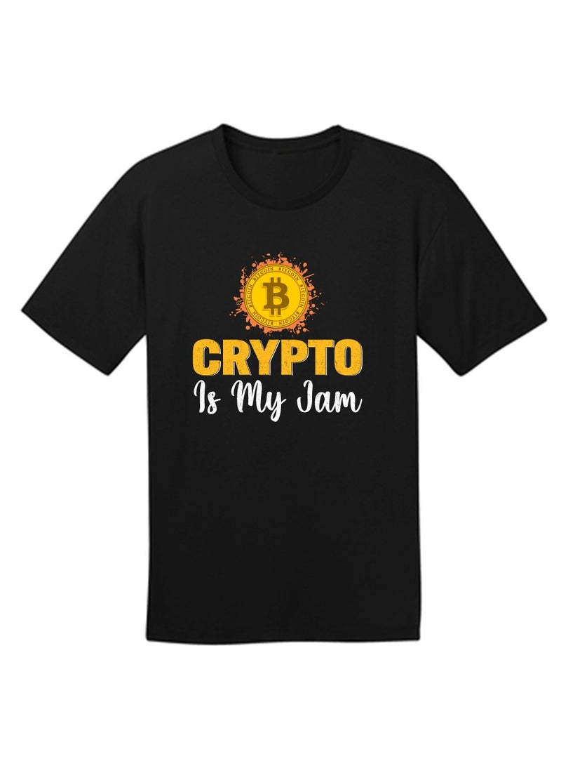 Crypto Trader Black T-Shirt for Mens with Bitcoin and Crypto Design - Gift for Bitcoin Trader - Birthday or Anniversary Gift - Image 3