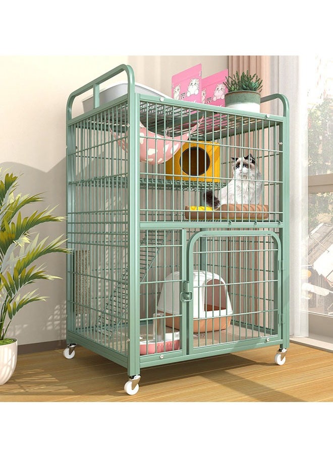 KLNAMAEAAN Stackable Heavy Duty Luxury Foldable Pet Cage with Wheels and Door  - Image 1