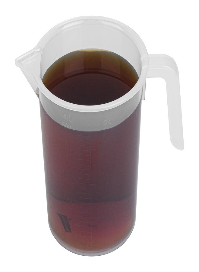 ريستورنت وير كوب قياس للمطاعم، عبوة من كوب واحد سعة 16 أونصة، ذو فوهة مخروطية، مزود بتدريجات مل وأونصة بارزة، مصنوع من البلاستيك الشفاف، مزود بمقبض، مناسب للطبخ والخبز وقياس الزيت والدقيق. - Image 1