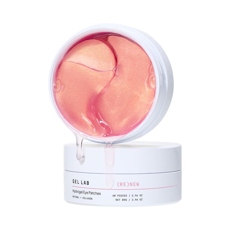 GEL LAB Gel Lab RENEW Retinol  Collagen Under Eye Gel Patches  Korean Hydrating Eye Mask for Fine Lines Wrinkles Firming and Brightening Skin  60 Gel Eye Patches 