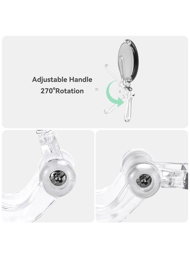 B Beauty Planet 20X Magnifying Home Mirror, Round 5'' Handle for Travel, Double-Sided 1X/20X, Foldable Makeup Mirror, Tabletop Mount - Image 3