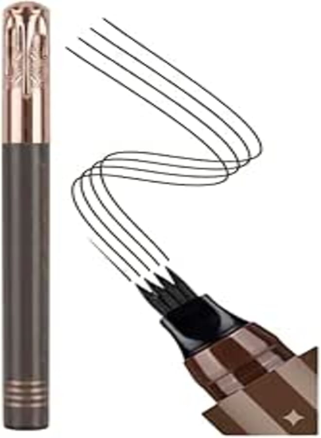 4 Headed Eyebrow Pencil Enhancer Makeup Liquid 4 D - Long Lasting Smooth Waterproof-DROWN