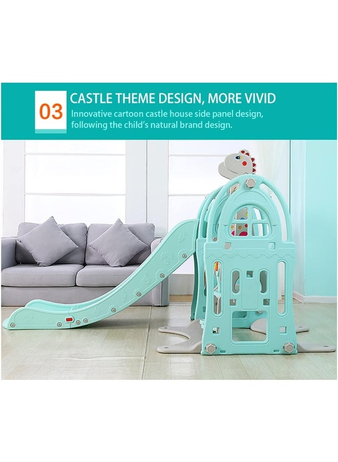 Rainbow Toys RBW TOYS Slide for Kids Toys Set 3 in 1 Outdoor Play Structure Jumbo Slide and Swing with Basket Ball Game - Image 5