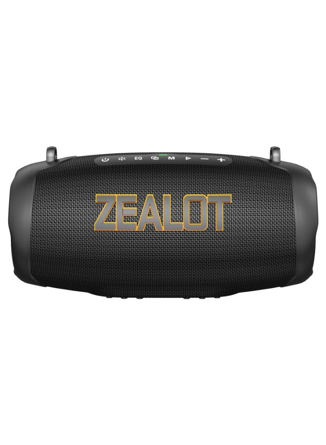 زيلوت سماعة بلوتوث محمولة ZEALOT P16 بقوة 120 واط، لاسلكية، مقاومة للماء بمعيار IPX7، صوت ستيريو غني بالباس العميق مع مضخم صوت خارجي، وبطارية سعة 8000 مللي أمبير - Image 3