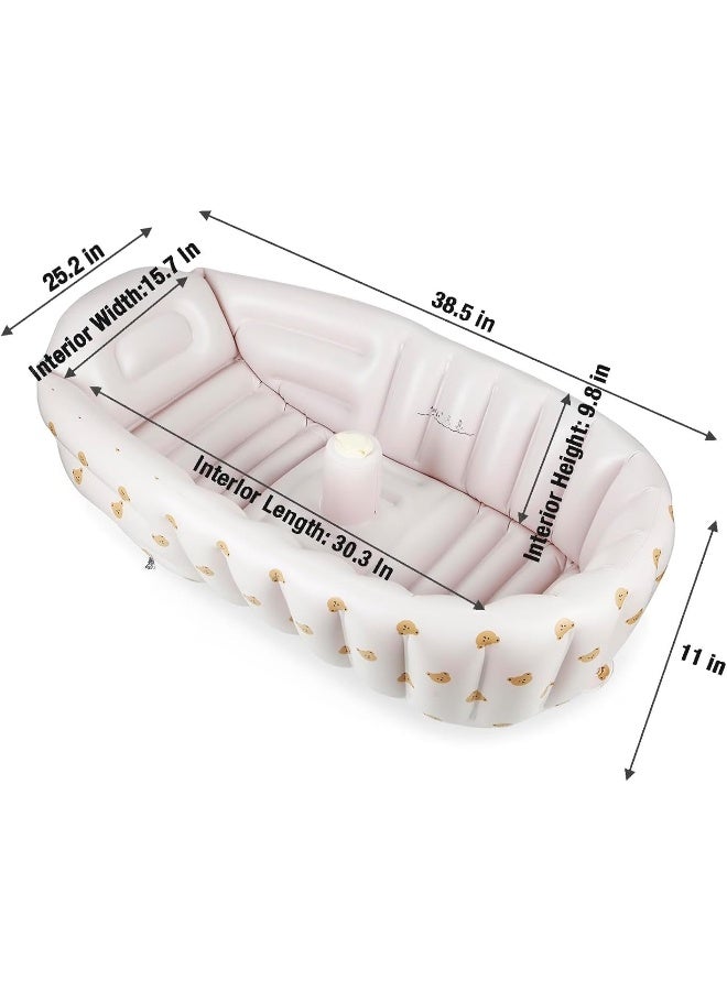 PandaEar Inflatable Bathtub for Toddlers, Collapsible Portable Bathtub - Image 3