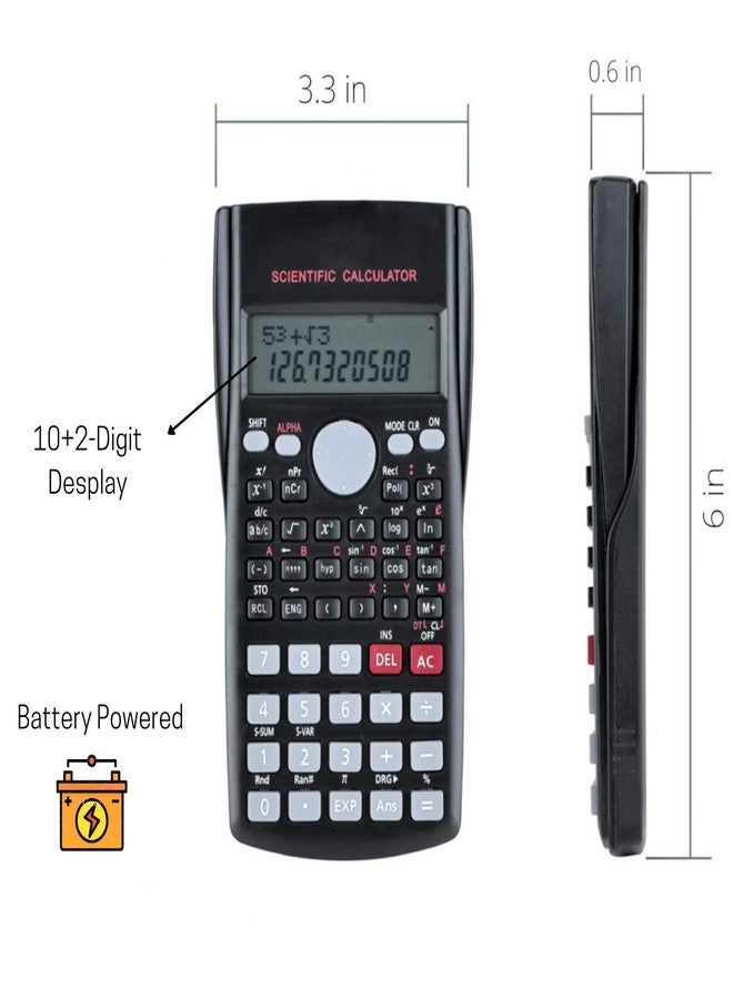 Mr. Pen Scientific 2 Line Calculator - Fraction & College Math Calculator for Students & Engineers - Image 3