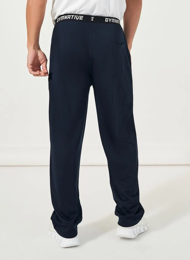 Styli Styli Super Soft Relaxed Fit Training Track Pants with Contrast Elastic Waistband