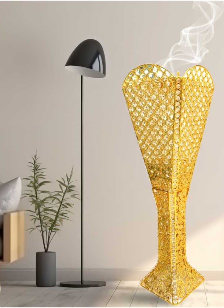 بخور بوسيدين مبخرة عود كبيرة عالية الجودة بطول 100 سم مع تصميم كريستال مبخرة كبيرة لعطر المنزل والديكور  - Image 2