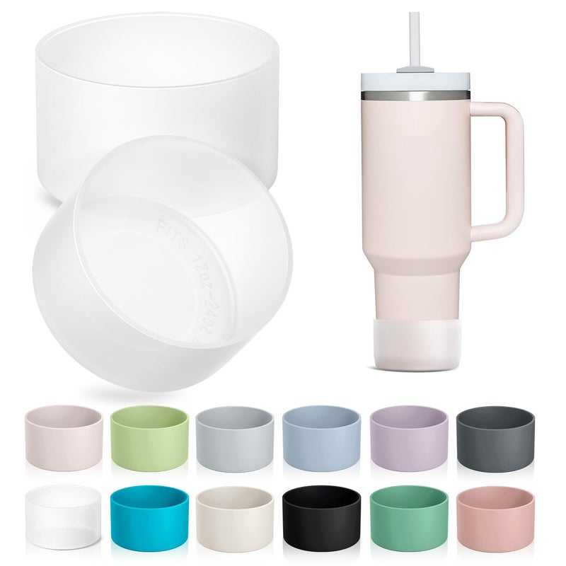 KTKUDY حذاء سيليكون مزدوج KTKUDY لكوب ستانلي 40 30 20 أونصة ومناسب لهيدرو فلاس 12-24 أونصة - حذاء كوب يناسب يتي، سيمبل مودرن، زجاجة أوالا - غطاء سفلي ملحقات تناسب كوب ستانلي - Image 1