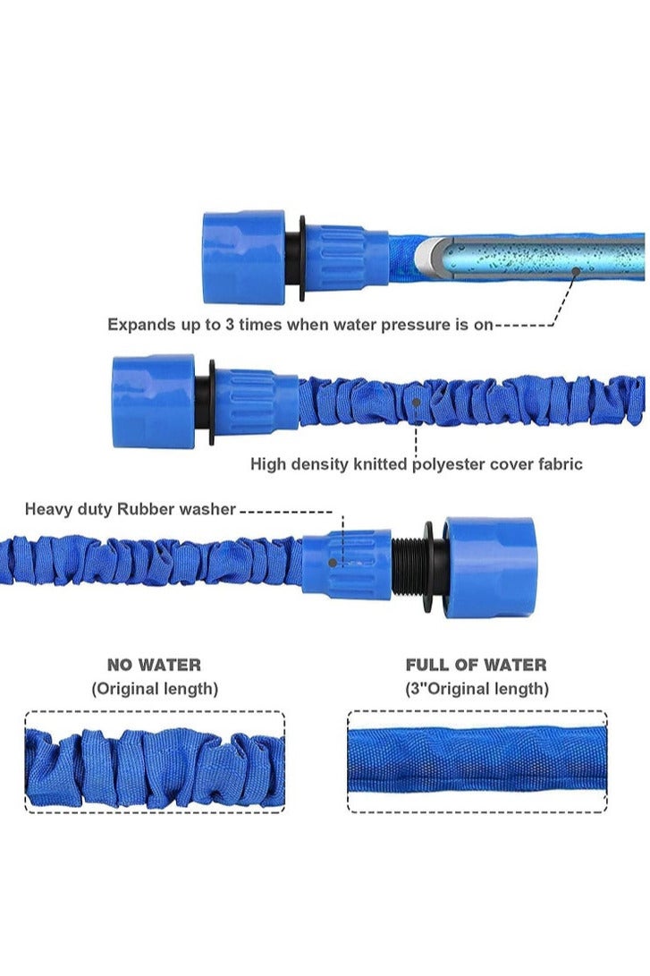 MAGIC HOSE Flexible Expandable Garden Hose with Multi-Pattern Spray Nozzle - 100ft/30m Kink-Free & Lightweight - Image 3