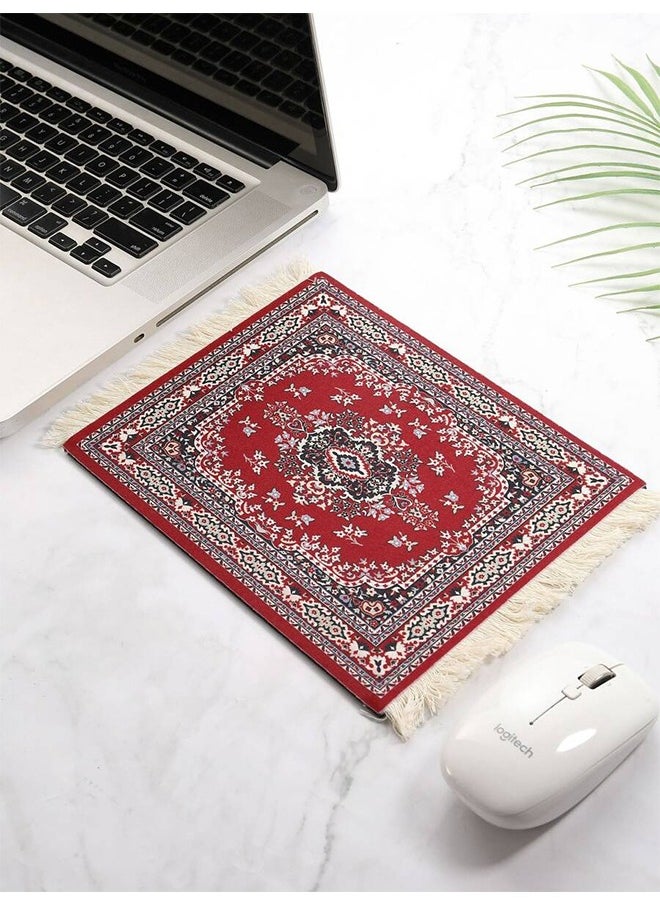 Generic Coffee Art Mouse Pad ,Luxury Ergonomic Carpet Mouse Mat Rug ,Non-Slip Rubber Base (Red)  - Image 2