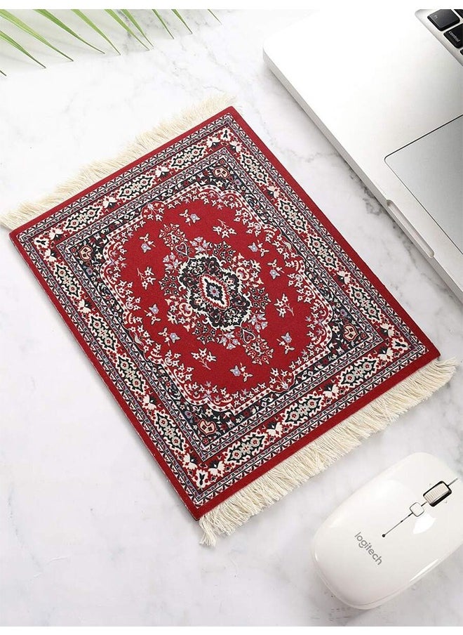 Generic Coffee Art Mouse Pad ,Luxury Ergonomic Carpet Mouse Mat Rug ,Non-Slip Rubber Base (Red)  - Image 3