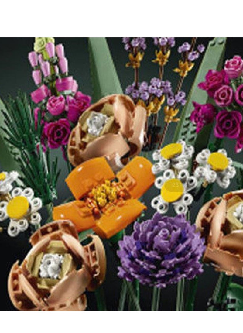 Generic - Bouquet assembled building blocks gifts building blocks toys small particle building blocks ornaments - Image 1