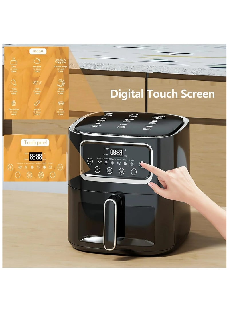 Buytory Buytory 10L Air Fryer Oven with LED Touch Screen & Viewing Window – 9-in-1 Hot Air Circulation Fryer for Healthy, Oil-Free Cooking – Max Temp 450°F  - Image 2