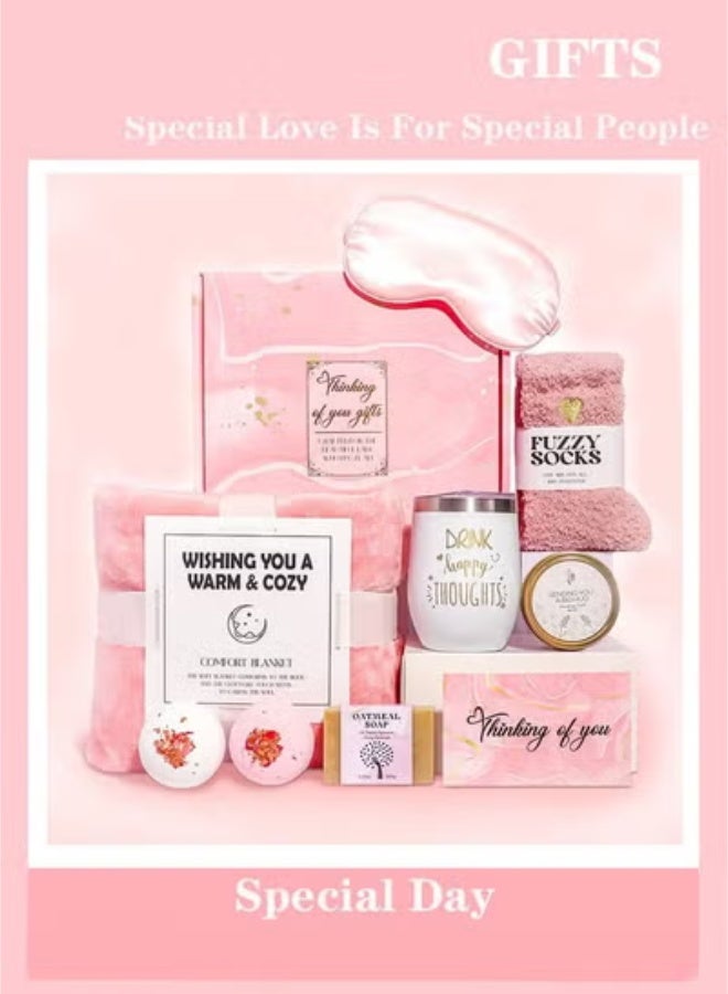 Beauenty Gift Basket for Women - Birthday Gift Box, Get Well Soon Gift Set Contains 10 Inspirational Gifts, Relaxing Spa Treatment Package for Women, Bestie Friendship, Female Friend Gift - Image 2