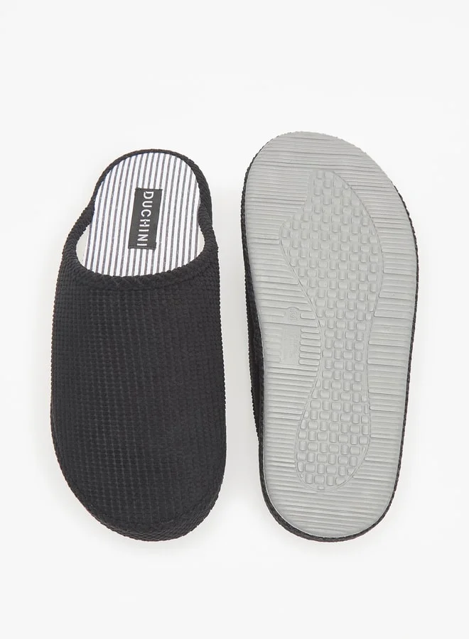 دوتشيني Duchini Men's Textured Bedroom Mules