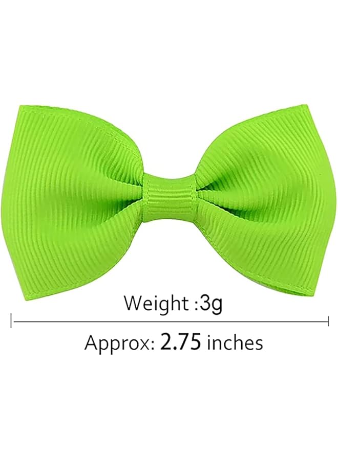 KASTWAVE Baby Girls Grosgrain Hair Ribbon Bows Hair Bow Clips Muilt Color Grosgrain Ribbon Hair Barrettes Accessories With Alligator Clip For Girl Teens Kids Babies Toddlers (20 Piece Set) - Image 2