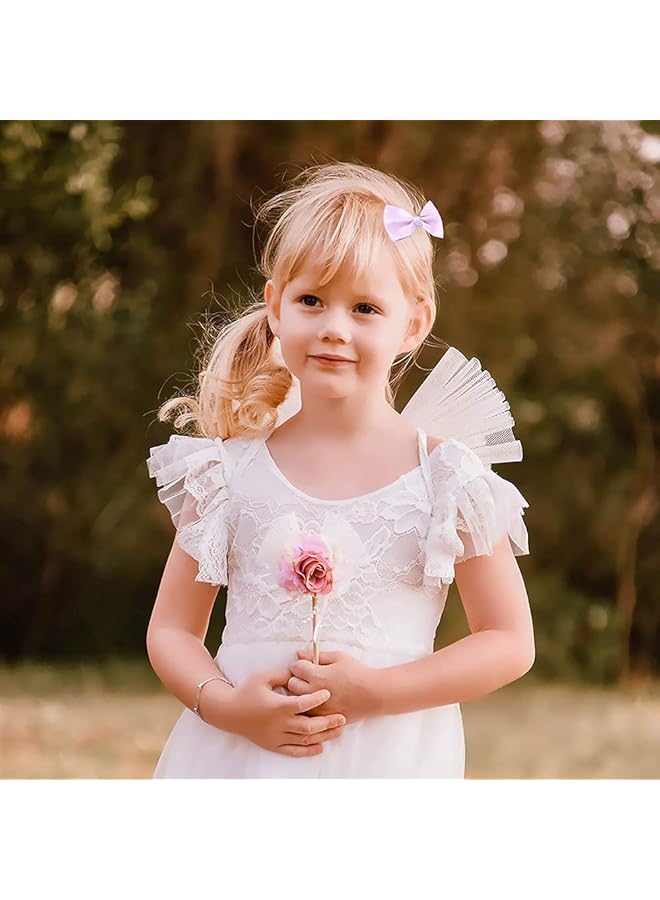 KASTWAVE Baby Girls Grosgrain Hair Ribbon Bows Hair Bow Clips Muilt Color Grosgrain Ribbon Hair Barrettes Accessories With Alligator Clip For Girl Teens Kids Babies Toddlers (20 Piece Set) - Image 3