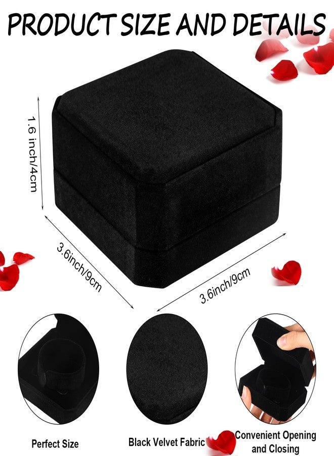 Ecation 24 Pcs Velvet Bracelet Box Classic Black Bracelet Gift Box Case for Jewelry Gift Storage Bangle Organizer Holder for Wedding Engagement Proposal Birthday Anniversary Jewelry Display - Image 2