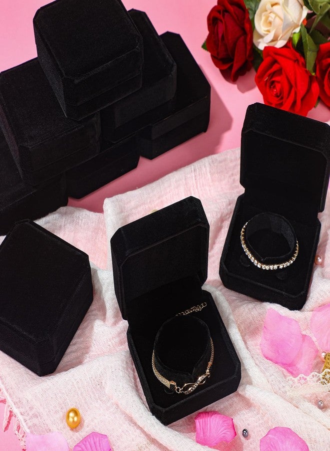 Ecation 24 Pcs Velvet Bracelet Box Classic Black Bracelet Gift Box Case for Jewelry Gift Storage Bangle Organizer Holder for Wedding Engagement Proposal Birthday Anniversary Jewelry Display - Image 3