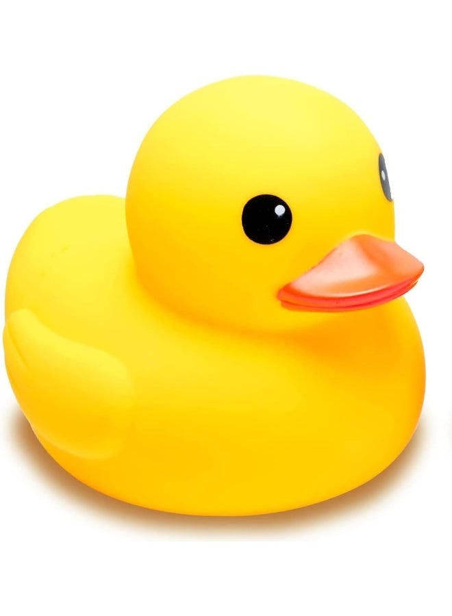 ECVV Large Yellow Rubber Duck Bath Toy | 6.3 Inch Floating Squeaky Duckies for Toddlers, Babies & Kids | Preschool Bathtub Toy, Baby Shower Gift, Party Decoration - Image 2