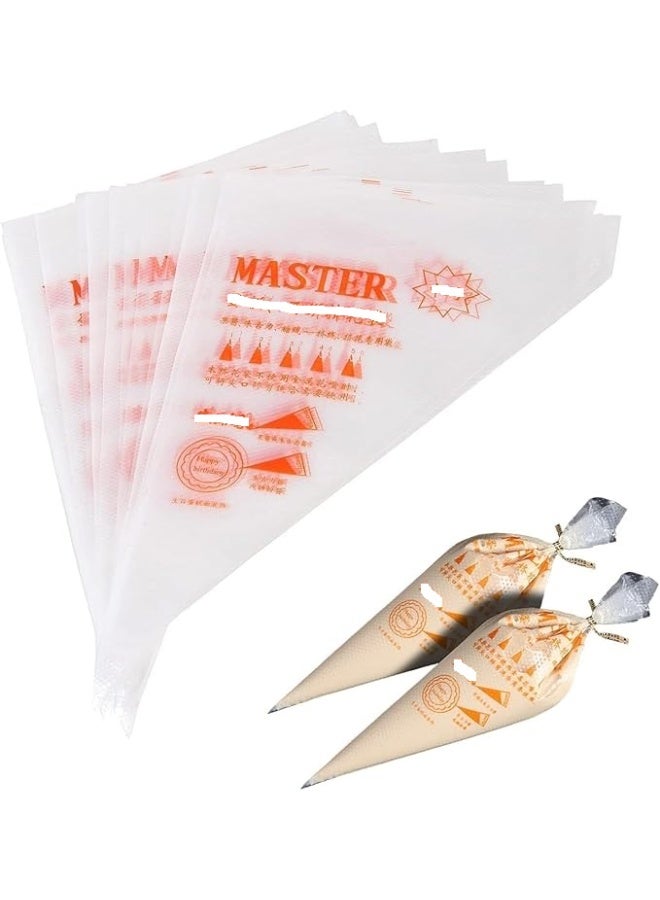 100 Pieces Plastic Pastry Bags Disposable Icing Piping Bags for Cake Cookie Desserts Icing Cupcakes Decoration (Medium 30 * 20cm) - Image 1