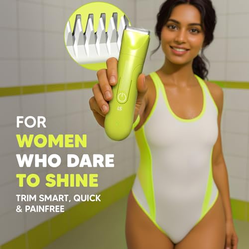 LetsShave ليتسشيف إيفيور ماكينة تقليم البيكيني للنساء | ماكينة تقليم حساسة للأجزاء الخاصة للنساء | مزيل شعر مدمج | شفرات سيراميكية آمنة للبشرة | ماكينة تقليم مقاومة للماء وبدون سلك للمناطق الخاصة وخط البيكيني - Image 2