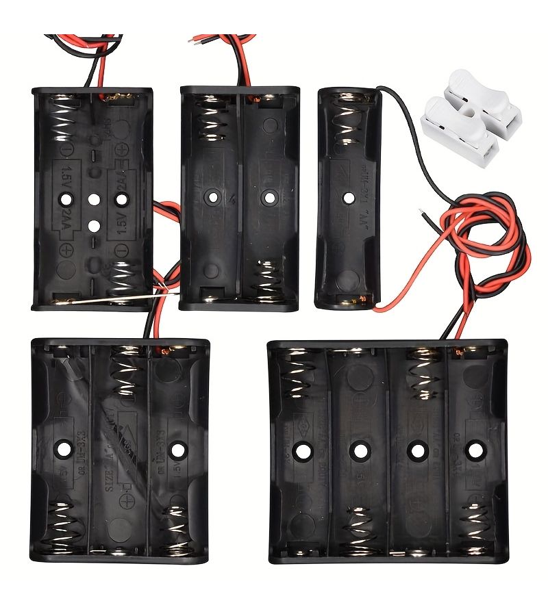 3 AA Battery Holder Kit With Wires For D Series Battery Storage Box Laboratory DIY Use - Image 1