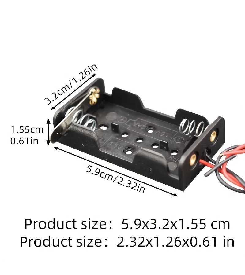 3 AA Battery Holder Kit With Wires For D Series Battery Storage Box Laboratory DIY Use - Image 5