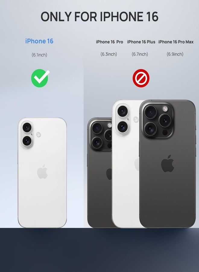 جراب Lanhiem المغناطيسي لهاتف iPhone 16، جراب مقاوم للماء والغبار IP68، [متوافق مع Magsafe] [واقي شاشة مدمج] غطاء هاتف قوي كامل الجسم 6.1 بوصة، طبيعي - Image 5