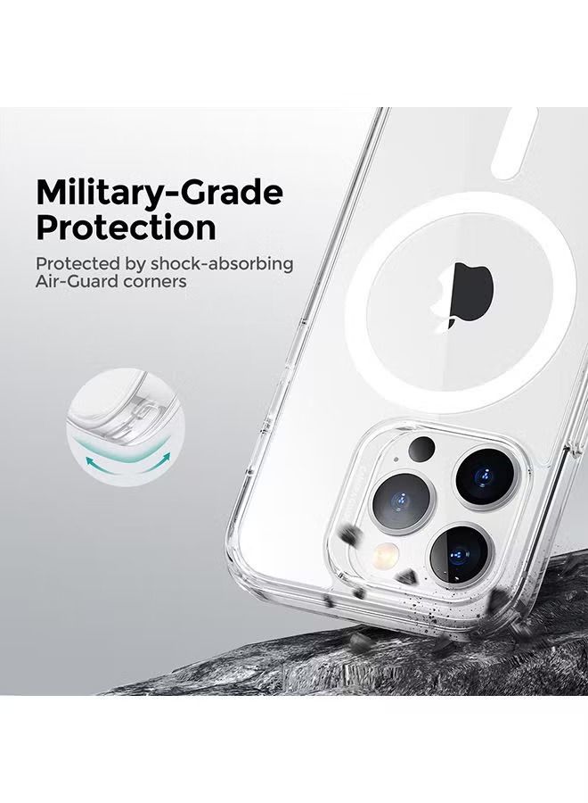 IAF Protective Cover for Apple iPhone 14 Case with Magsafe TPU Acrylic Slim Thin Shockproof Phone Cover - Clear  - Image 4