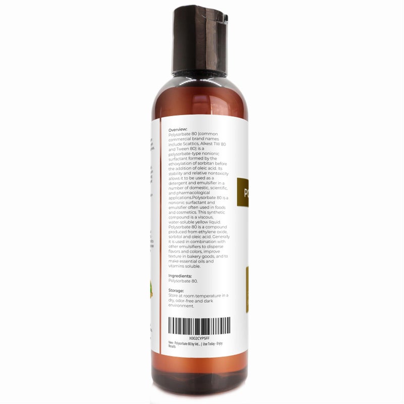 velona Polysorbate 80 by Velona - 4 Fl Oz | Solubilizer, Food & Cosmetic Grade | All Natural for Cooking, Skin Care and Bath Bombs, Sprays, Foam Maker | Use Today - Enjoy Results - Image 3