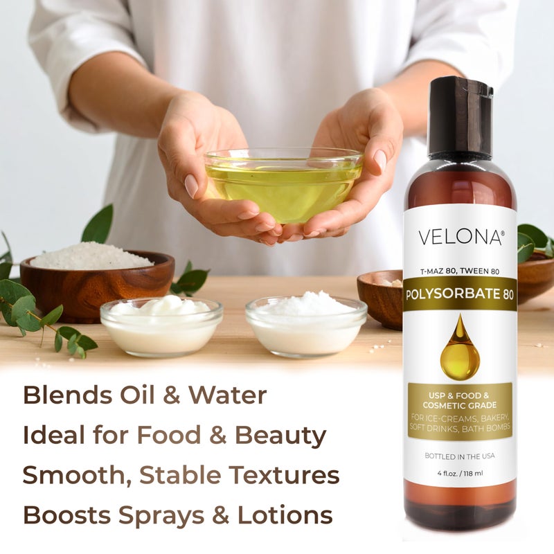 velona Polysorbate 80 by Velona - 4 Fl Oz | Solubilizer, Food & Cosmetic Grade | All Natural for Cooking, Skin Care and Bath Bombs, Sprays, Foam Maker | Use Today - Enjoy Results - Image 5