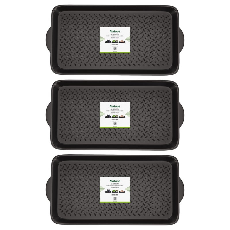 Matace 3 Pack Rubber Small Boot Tray for EntrywayBoot MatShoe TrayShoe Mat for Indoor and Outdoor Use 2795x 1574