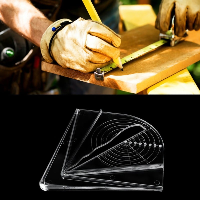 Plastic Center Finder for Square Round Octagon and Sexangle Woodwork Tool - Image 1