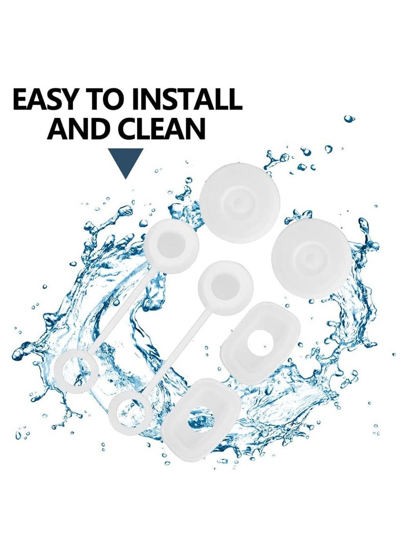 SYOSI Silicone Spill Proof Stopper, Silicone Straw Lid, Compatible with Stanley Cup 1.0 40oz/ 30oz, Including 2 Straw Cover Cap, 2 Square Spill Stopper and 2 Round Leak Stopper, Set of 3 - Image 3