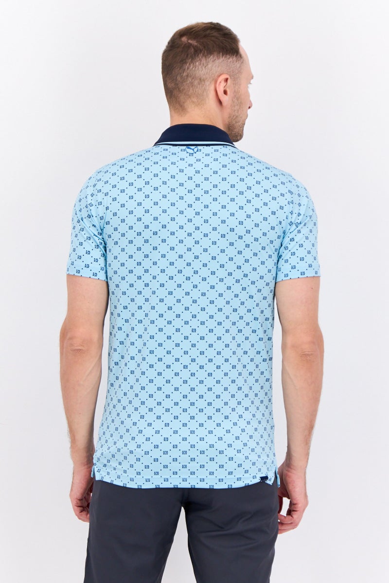 PUMA Men Sportswear Fit Short Sleeve Outdoor Polo Shirt, Blue - Image 3