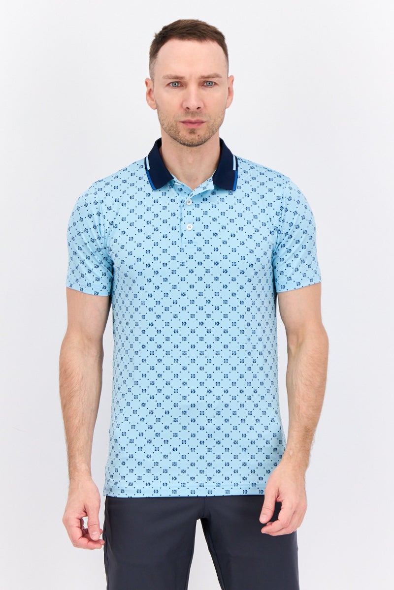 PUMA Men Sportswear Fit Short Sleeve Outdoor Polo Shirt, Blue - Image 1