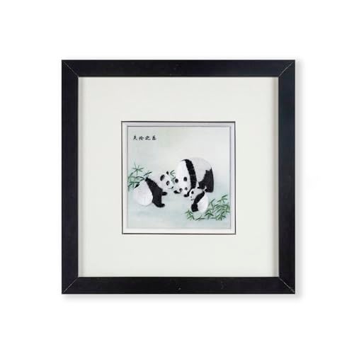 Ebherys Hunan Hand Embroidery Wallart Framed Chinese Decor of Handmade Stitiching Family Happiness - Image 1