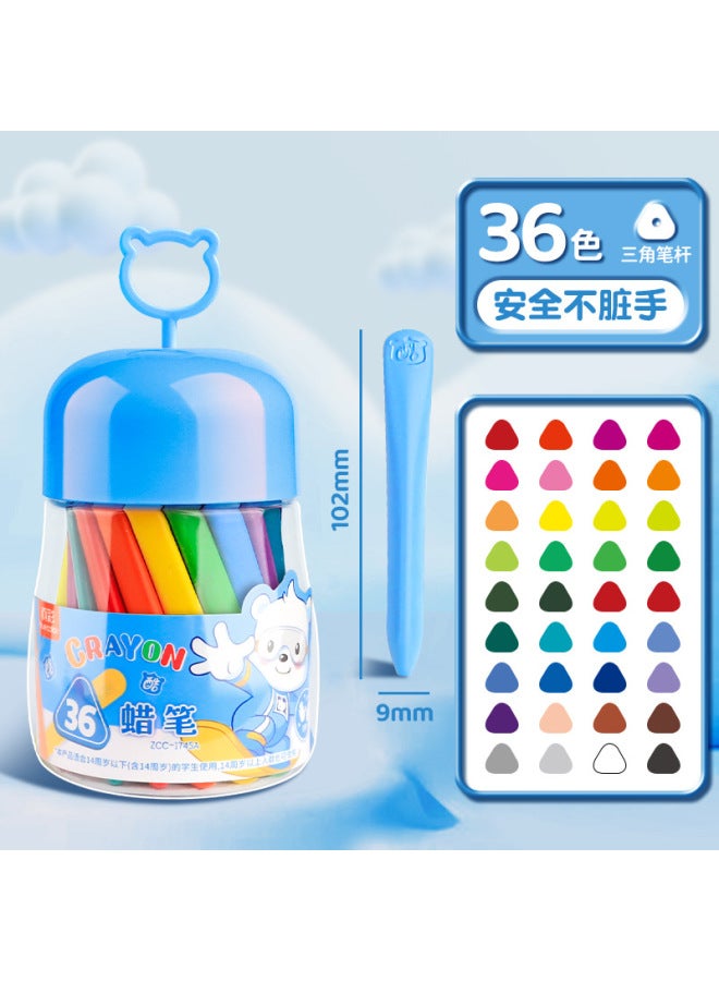 True Color Crayons That Do Not Dirty Hands, Kidsren's Safety Non-stick Hand Paintbrushes, Kindergarten Colorful Sticks, Washable Plastic Crayons - Image 1