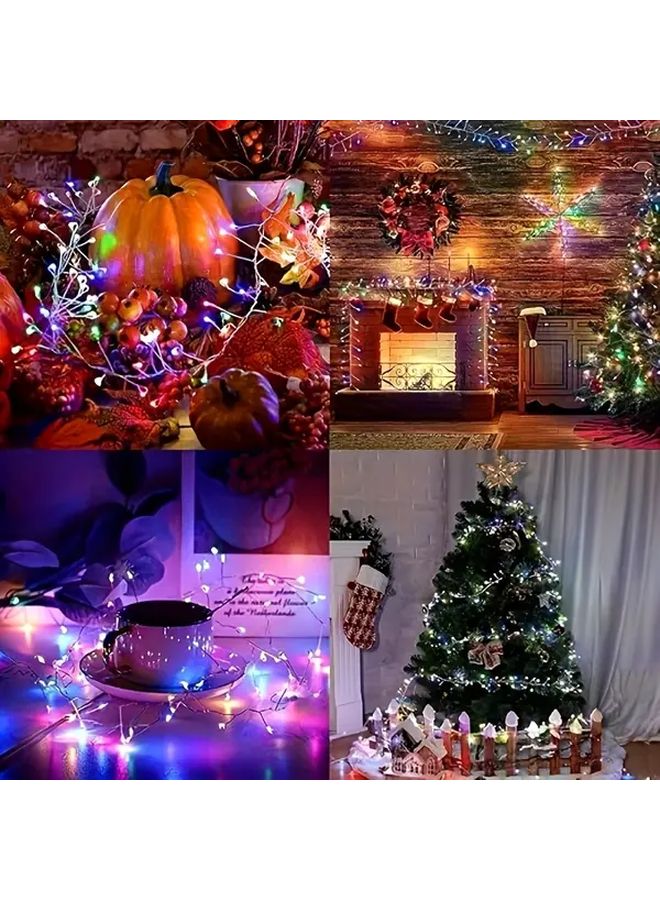 Warm Yellow 200 LED Firecracker String Lights 236 Inch 8 Modes Remote Control - Image 5