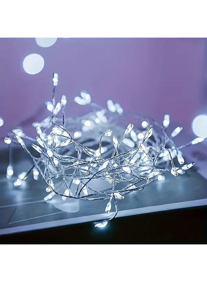 Warm Yellow 200 LED Firecracker String Lights 236 Inch 8 Modes Remote Control - Image 3
